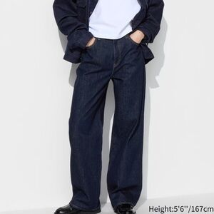 Uniqlo wide straight baggy jeans